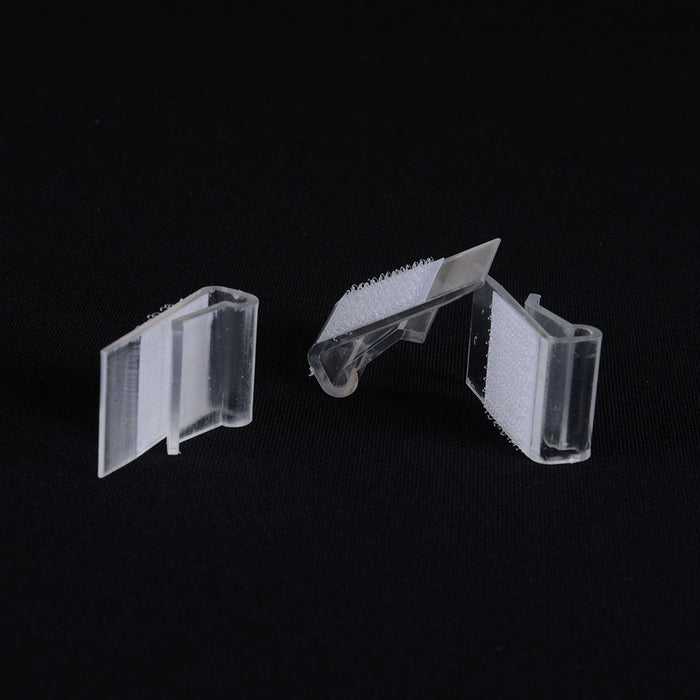 1 Dozen LARGE Plastic Table Skirt Clips - Clear 0.2 Inch FuzzyFabric - Wholesale Ribbons, Tulle Fabric, Wreath Deco Mesh Supplies