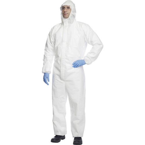 1 x Dupont Disposable Coverall White Type 5/6 (Size Medium)