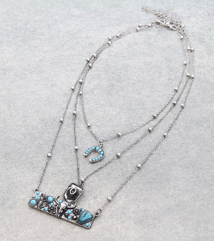 3 Layer Western Necklace