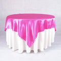 90 Inch x 90 Inch Fuchsia 90 x 90 Satin Table Overlays FuzzyFabric - Wholesale Ribbons, Tulle Fabric, Wreath Deco Mesh Supplies