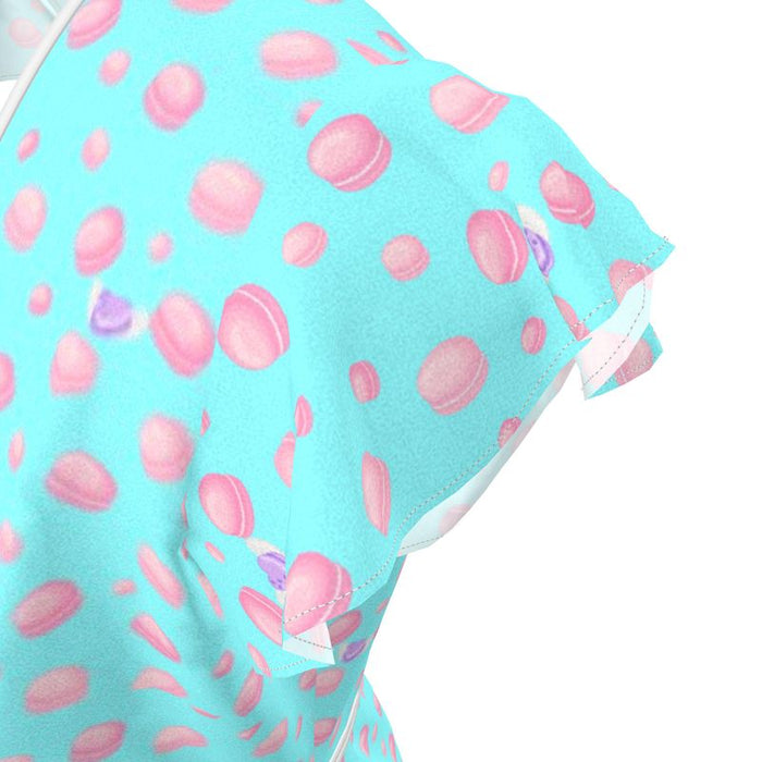 All you need is love and macarons in blue tea Dress
