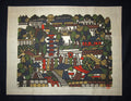 An Extra Large Orig Japanese Woodblock Print Mori Yoshitoshi Limit# Pencil Sign Market Place 1967 (2)