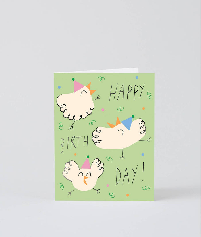 Birdies Kids Birthday Greeting Card - bubblegum market