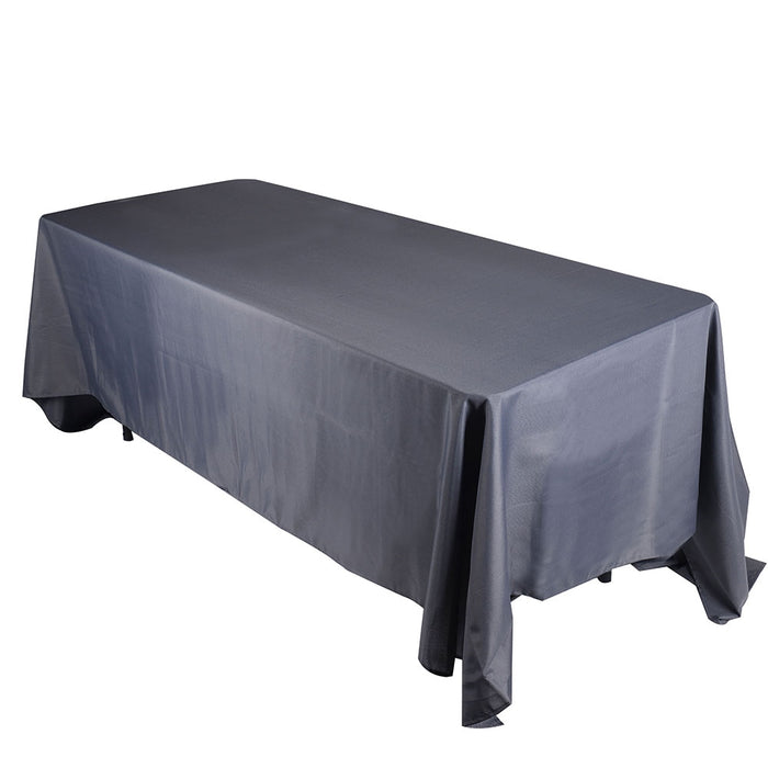 Charcoal - 90 x 156 inch Polyester Rectangle Tablecloths FuzzyFabric - Wholesale Ribbons, Tulle Fabric, Wreath Deco Mesh Supplies