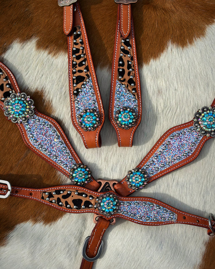 Cheetah Glitter Tack Set