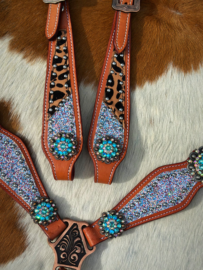 Cheetah Glitter Tack Set