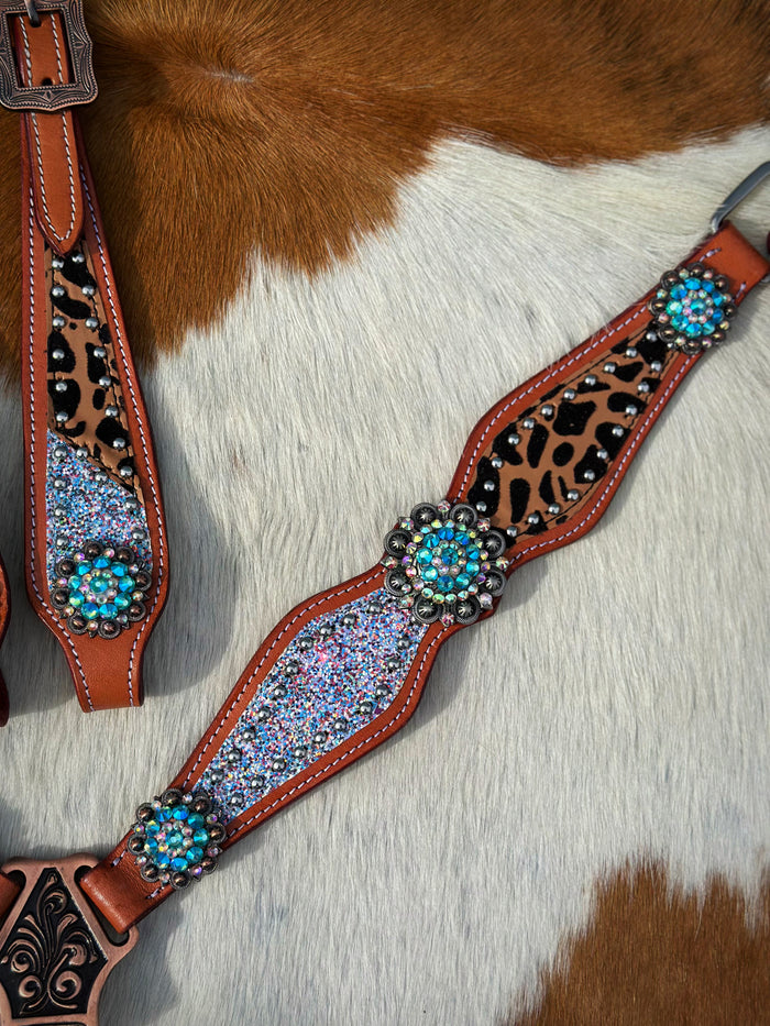 Cheetah Glitter Tack Set