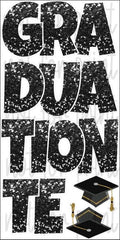 Chunky Glitter Black Graduate / Graduation “EZ Set”- 23in Lucky Guy