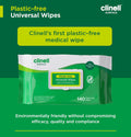 Clinell Universal Plastic Free Wipes - 140 wipes