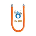 Gas Hose Connection Kit, includes 48" long x 1/2" I.D. stainless steel hose