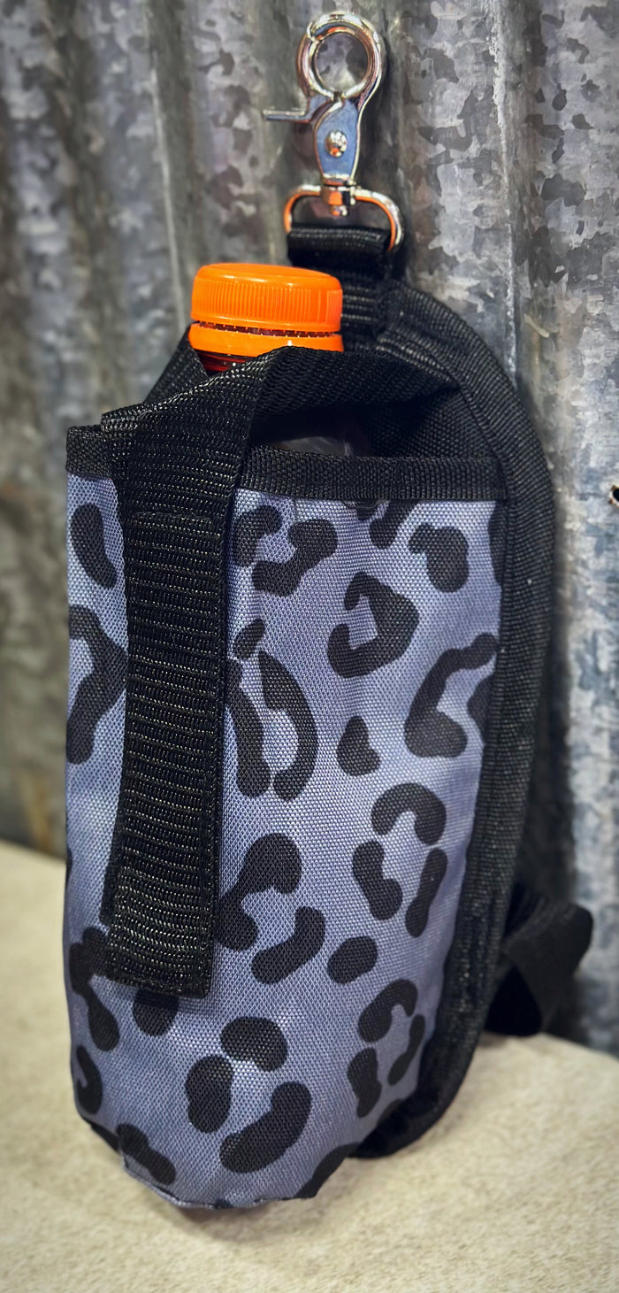 Gray Cheetah Water Bottle Holder
