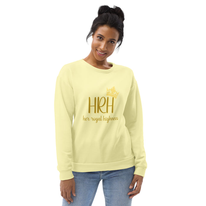 HRH her royal highness in yellow Unisex Sweatshirt