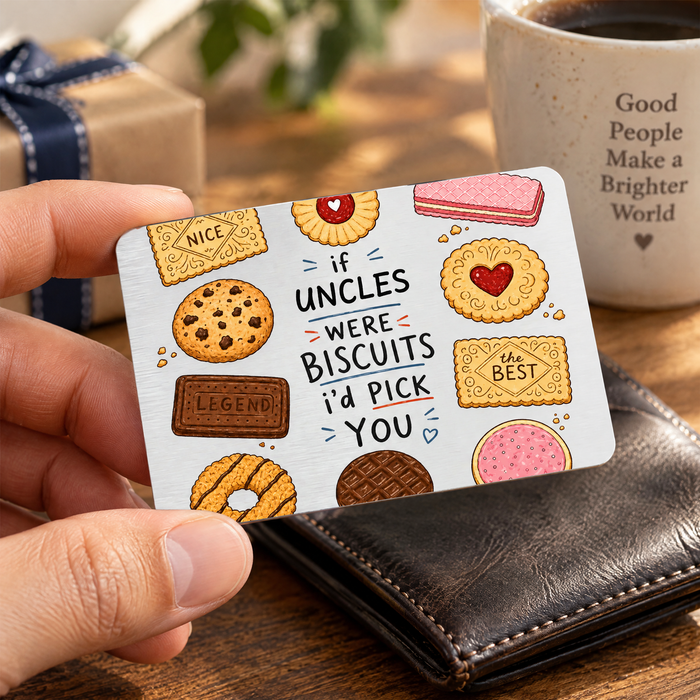 If Uncles Were Biscuits - Personalized Metal Wallet Card, Funny Wallet Card Keepsake, Family Gift