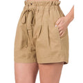 It’s a Vibe Khaki Paperbag Waist Shorts