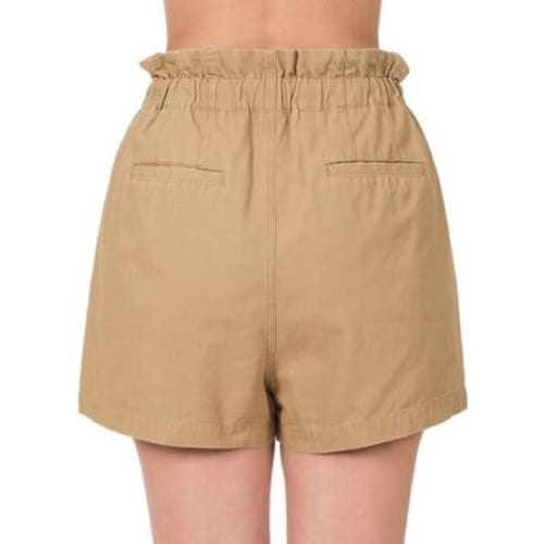It’s a Vibe Khaki Paperbag Waist Shorts
