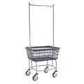 Laundry Cart with Double Pole Rack - 100E58/D7 - R&B Wire