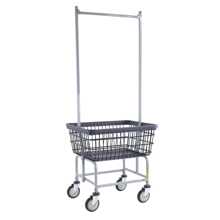 Laundry Cart with Double Pole Rack - 100E58/D7 - R&B Wire