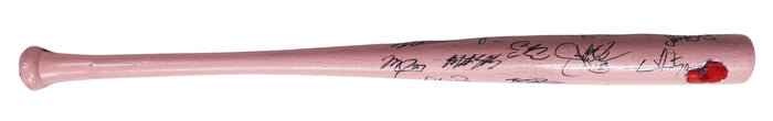 Los Angeles Angels 2014 Team Signed Autographed Youth Pink Baseball Bat Authenticated Ink COA - Mike Trout