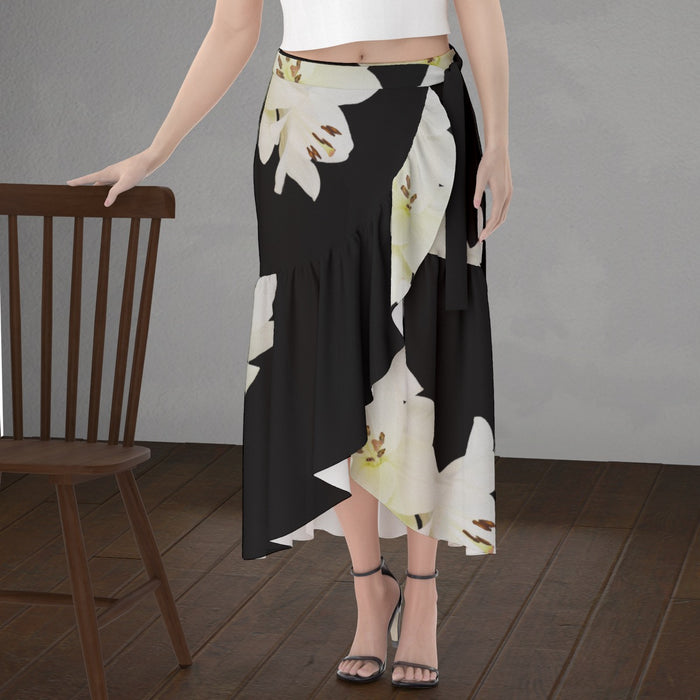 Midnight lilies Women's Wrap Skirt