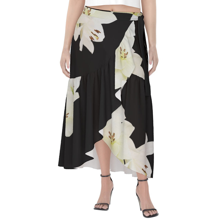 Midnight lilies Women's Wrap Skirt