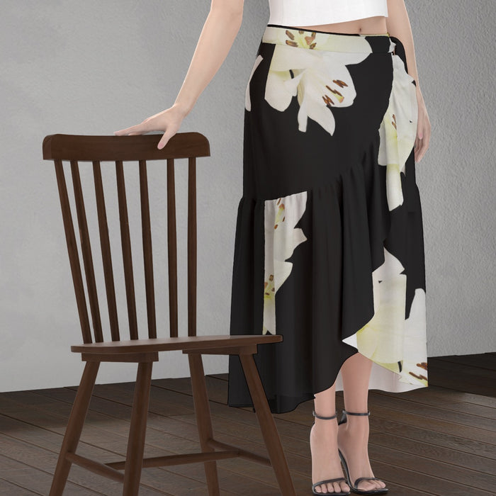 Midnight lilies Women's Wrap Skirt