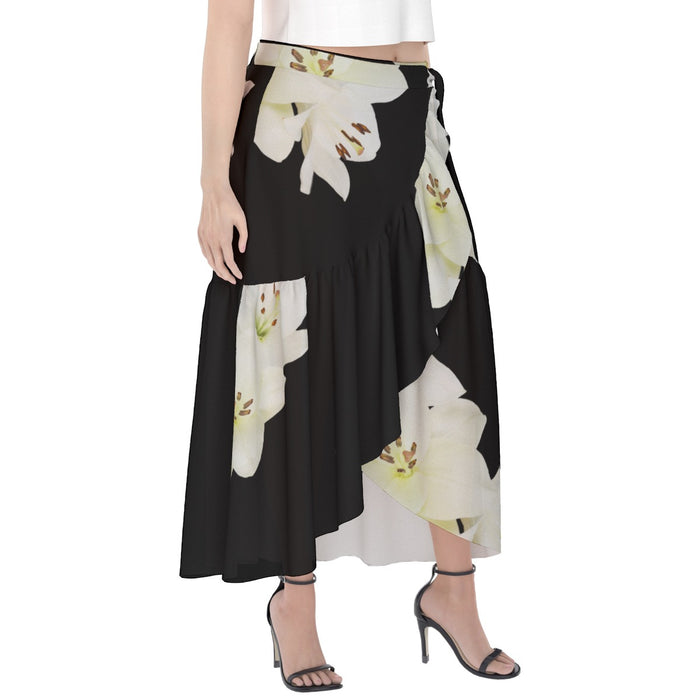 Midnight lilies Women's Wrap Skirt