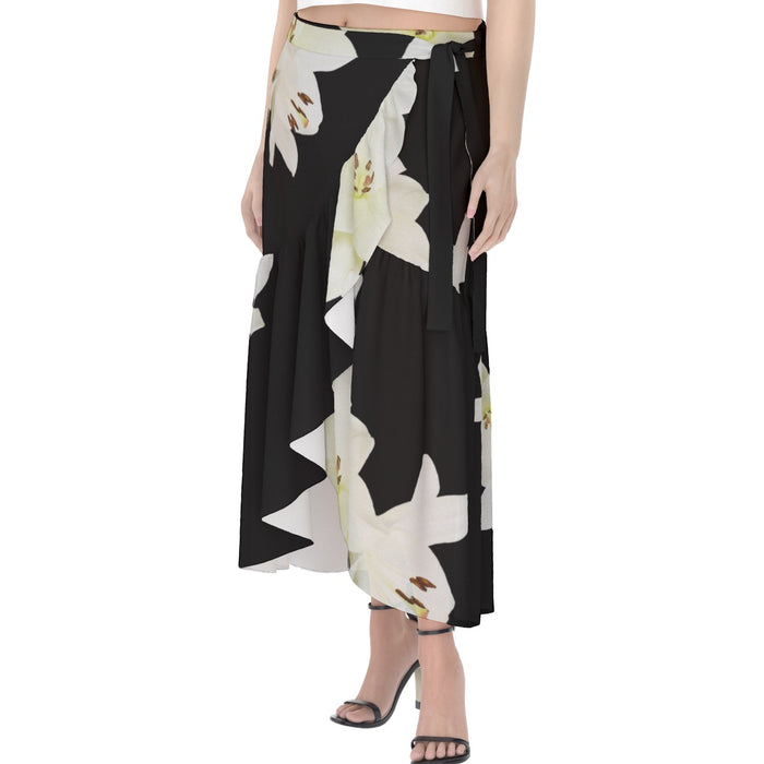 Midnight lilies Women's Wrap Skirt