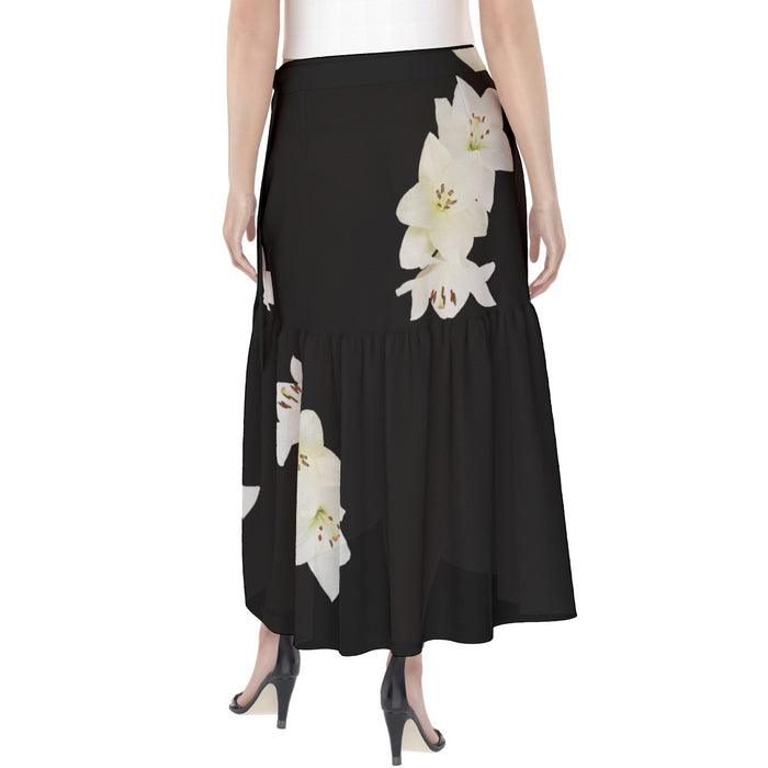 Midnight lilies Women's Wrap Skirt