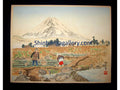 “Mt. Fuji from Sano Village” from the series of “Twenty-five Views of Mt. Fuji” signed by Jokata Kaiseki (1882 - 1966) made in 1929