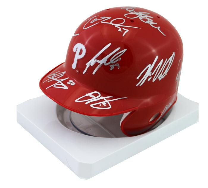 Philadelphia Phillies 2016 Team Signed Autographed Mini Batting Helmet Authenticated Ink COA Nola