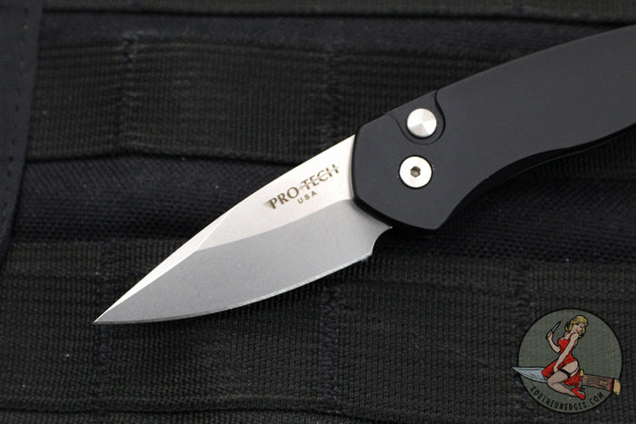Protech Sprint- California Legal Auto- Black Handle- Stonewash Blade 2905
