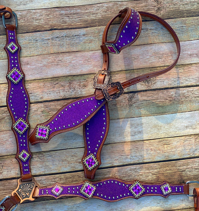 Purple Glitter Pony Tack Set