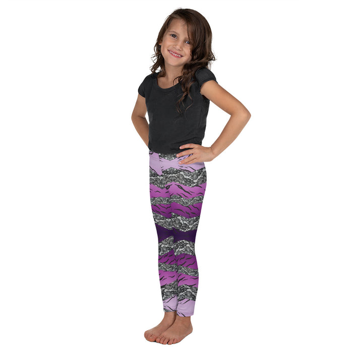 Purple Tiger Lace Ombre Kid's Leggings