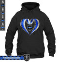 Apparel S / Black Personalized Shirt - Ribbon Flag Heart - DSAPP