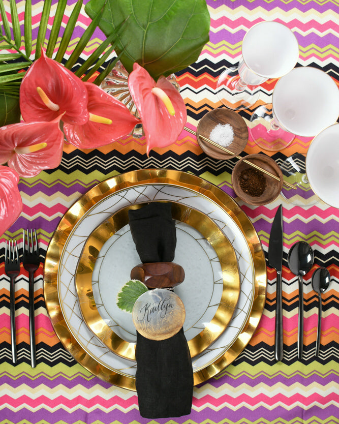 Ruffle Salad + Dessert Plate | Gold