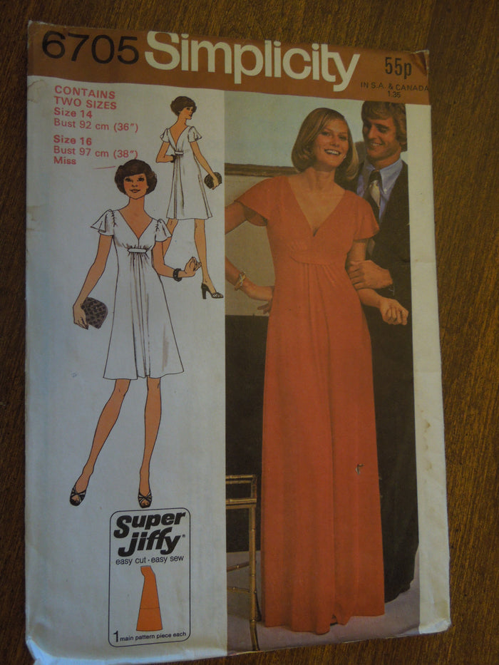 Simplicity 6705, Misses, Dresses, Evening Wear, UNCUT sewing pattern