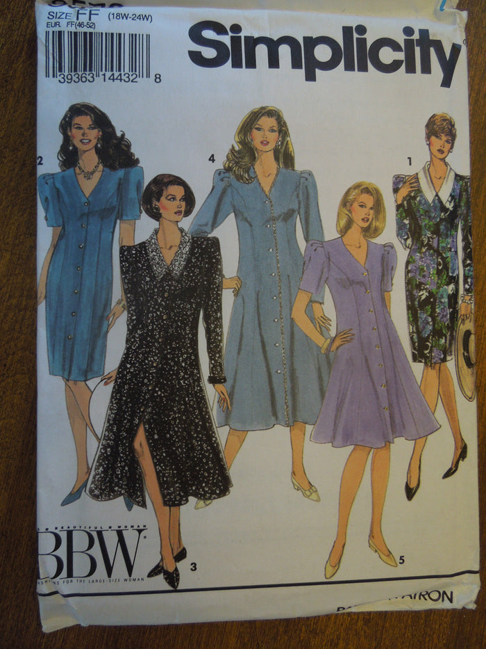 Simplicity 8572, Womens, Dresses, Plus Sizes,  UNCUT sewing pattern, Sz Varies