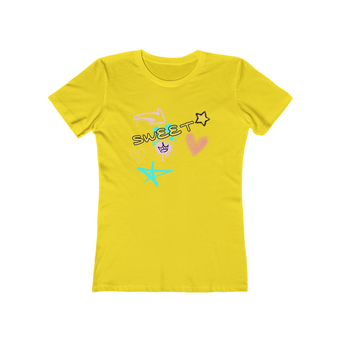 Sweet in Graffiti Art Women's The Boyfriend Tee