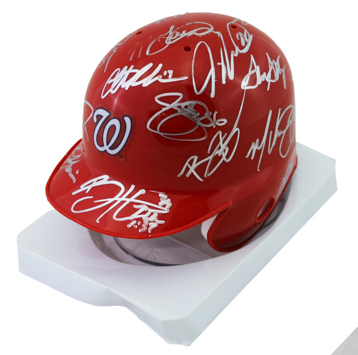 Washington Nationals 2016 Team Signed Autographed Mini Batting Helmet Authenticated Ink COA Bryce Harper