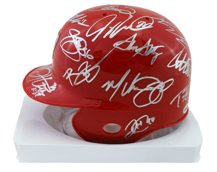 Washington Nationals 2016 Team Signed Autographed Mini Batting Helmet Authenticated Ink COA Bryce Harper